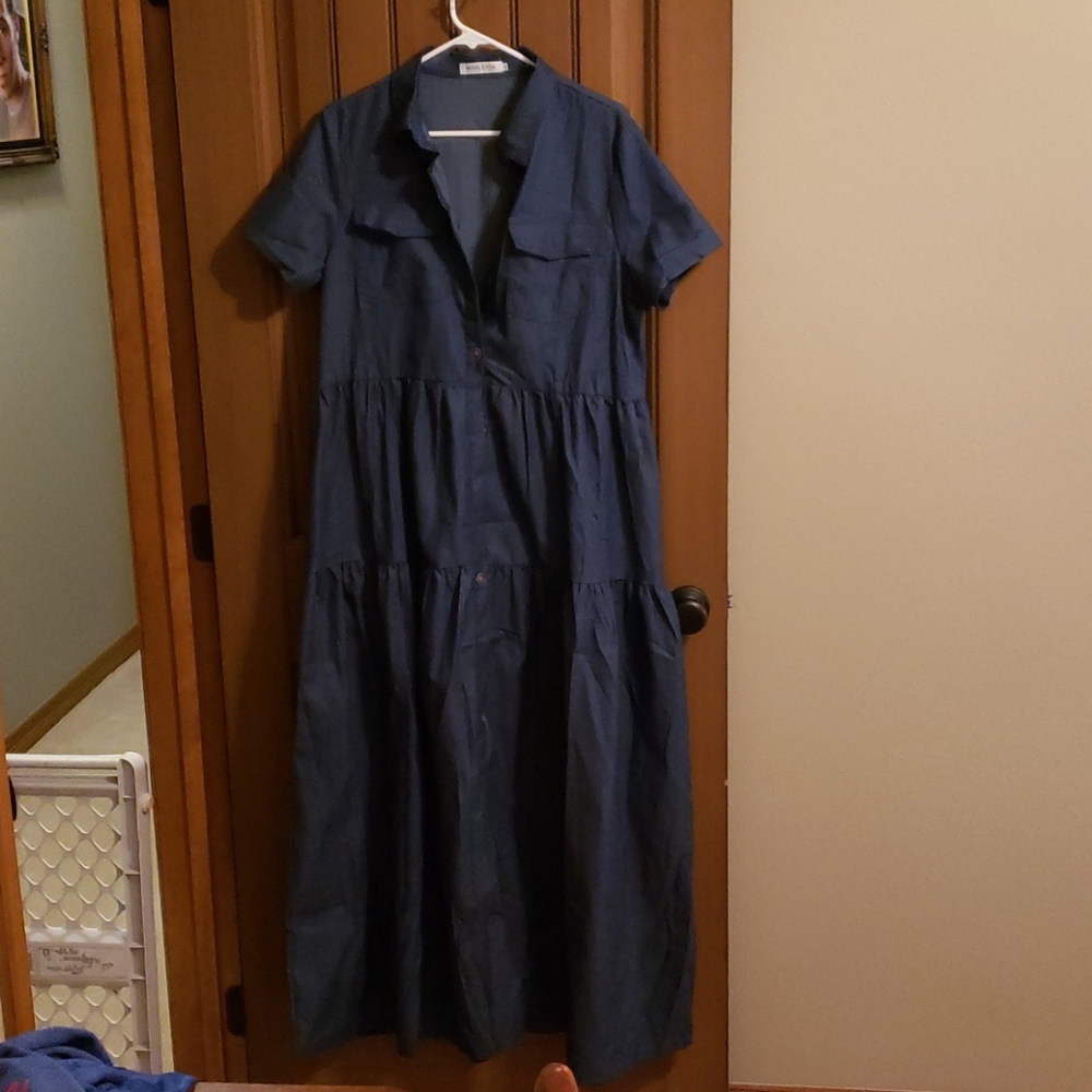 Denim tier dress